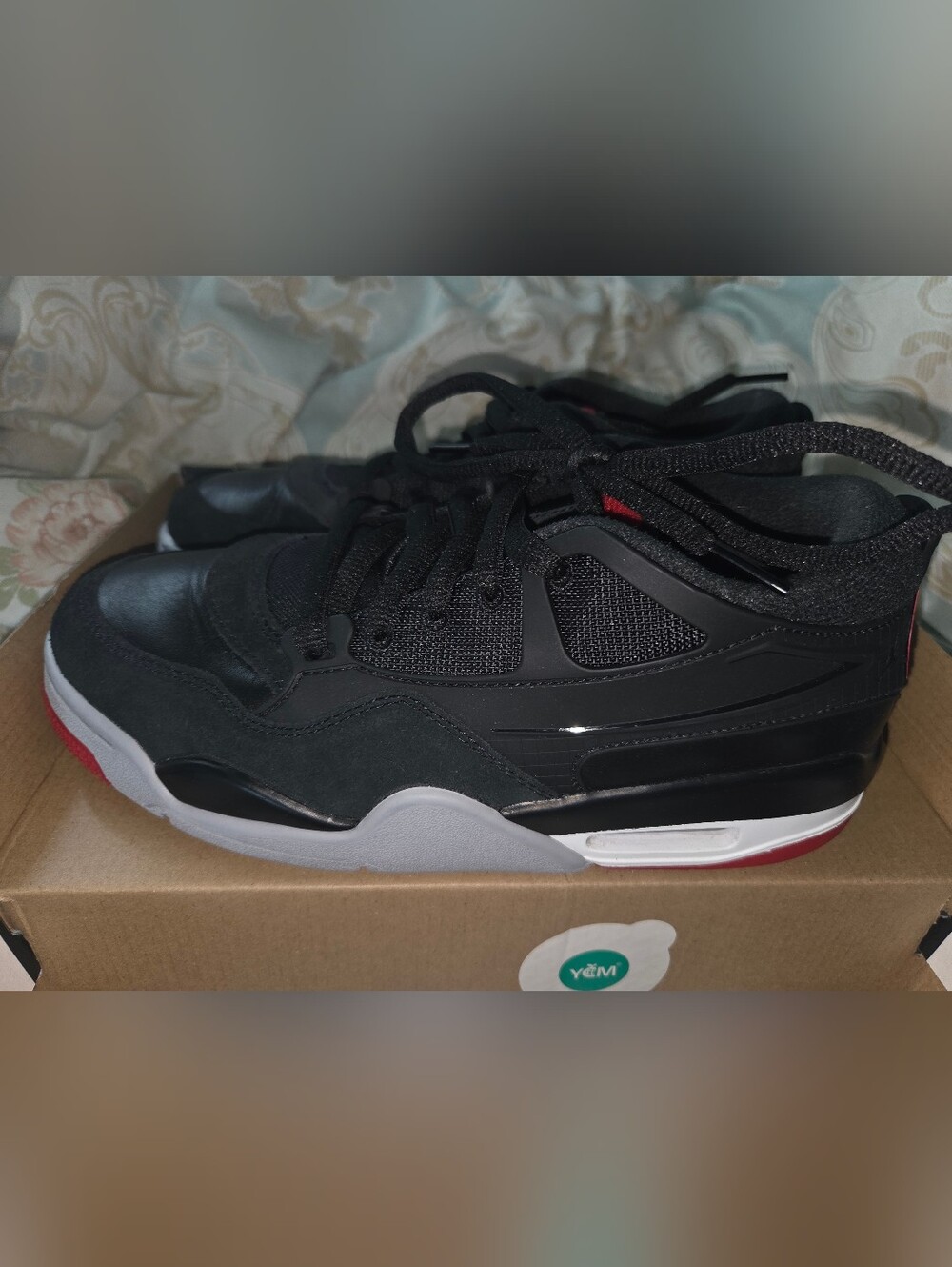 Jordan Air Jordan 4 RM (GS) Black/Varsity Red/Wolf Grey Kids Sneakers